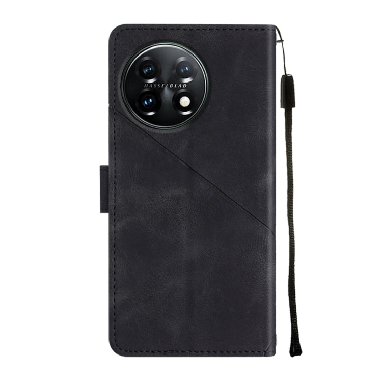 For OnePlus 11 Skin-feel Embossed Leather Phone Case