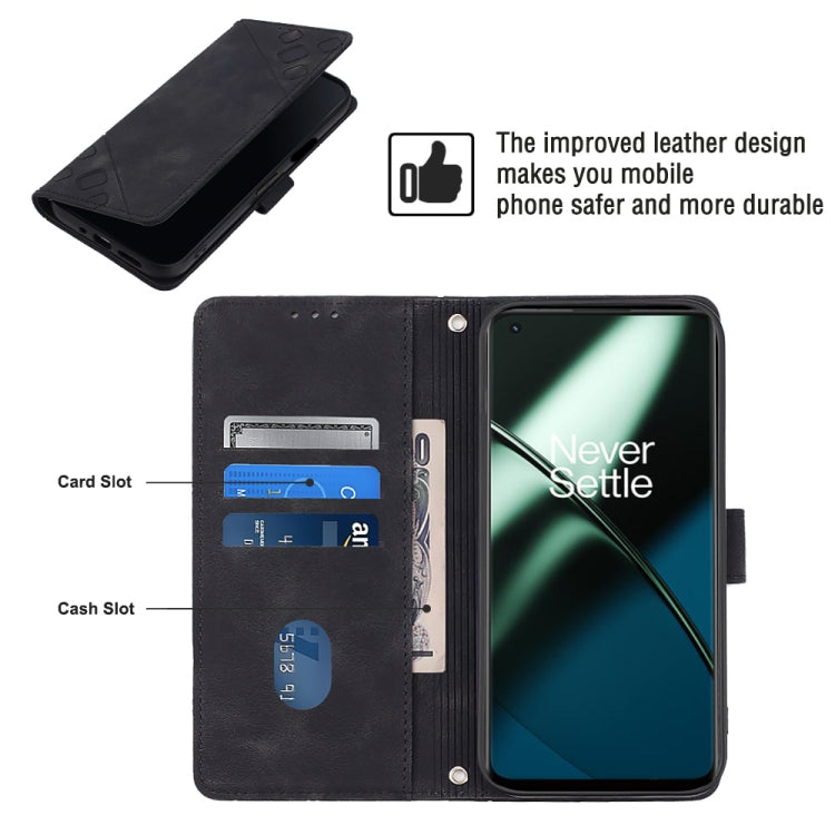 For OnePlus 11 Skin-feel Embossed Leather Phone Case