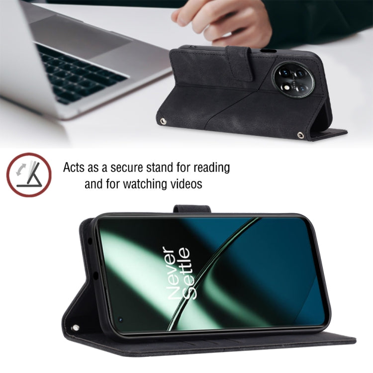 For OnePlus 11 Skin-feel Embossed Leather Phone Case