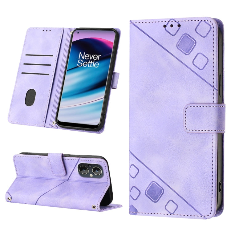 Skin-feel Embossed Leather Phone Case For OnePlus Nord N20 5G / OPPO Reno7 Z / Reno7 Lite / Reno8 Lite 5G Global/ F21 Pro 5G Indian