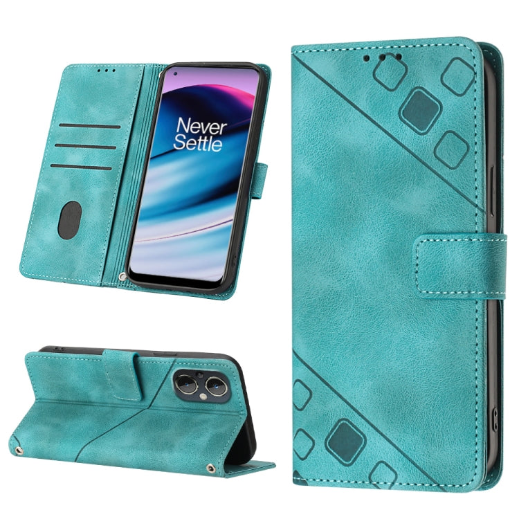 Skin-feel Embossed Leather Phone Case For OnePlus Nord N20 5G / OPPO Reno7 Z / Reno7 Lite / Reno8 Lite 5G Global/ F21 Pro 5G Indian