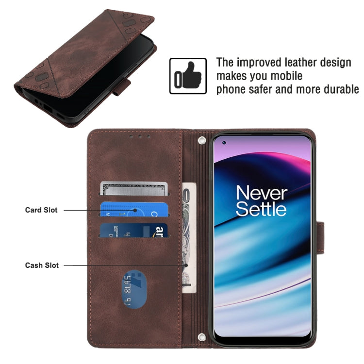 Skin-feel Embossed Leather Phone Case For OnePlus Nord N20 5G / OPPO Reno7 Z / Reno7 Lite / Reno8 Lite 5G Global/ F21 Pro 5G Indian