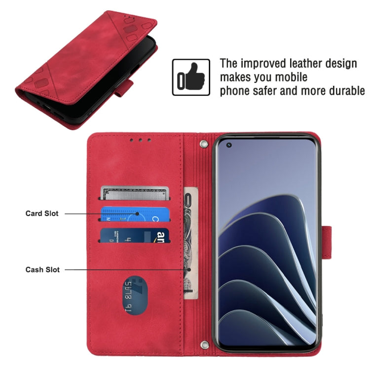 For OnePlus 10 Pro 5G Skin-feel Embossed Leather Phone Case