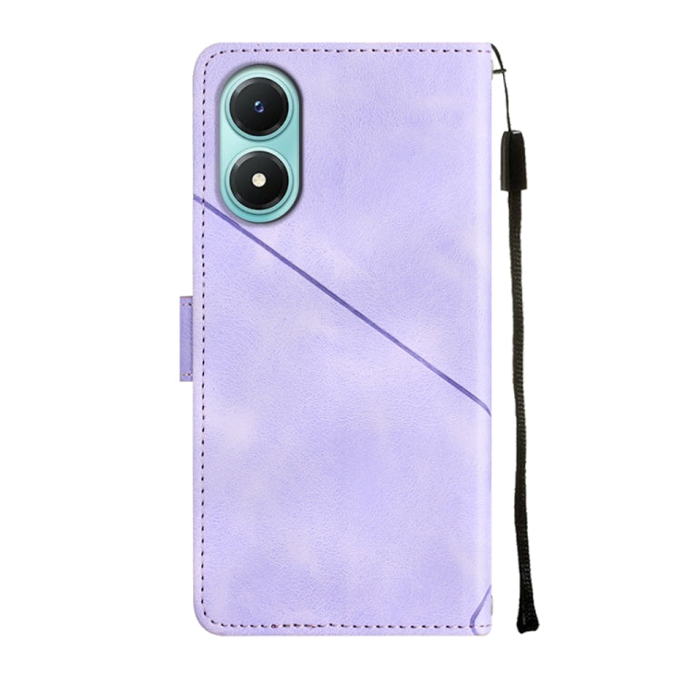 For vivo Y02s Skin-feel Embossed Leather Phone Case