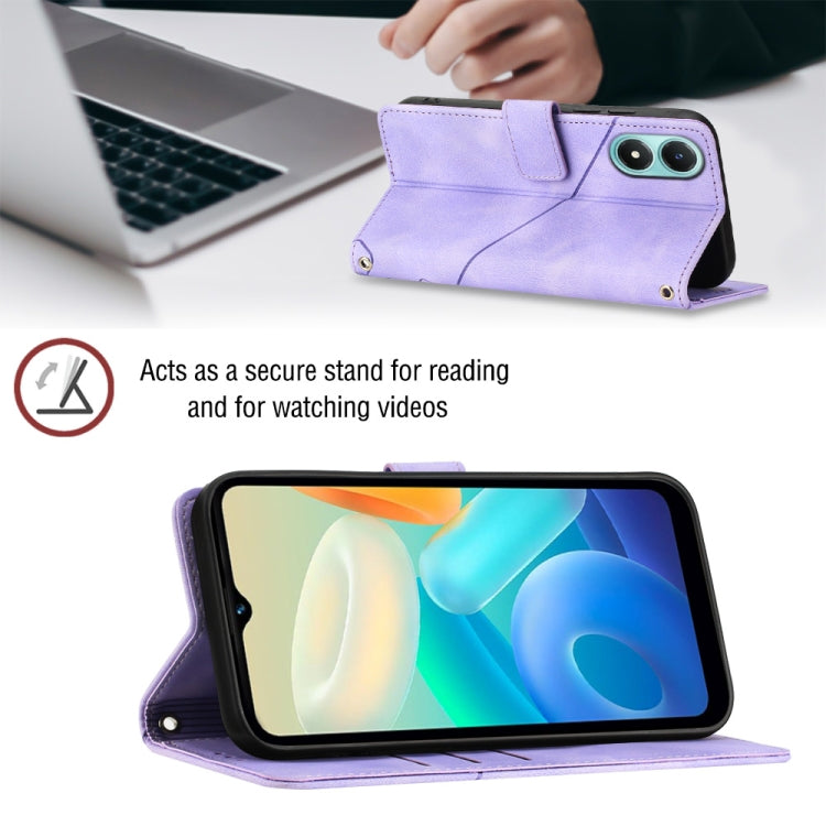 For vivo Y02s Skin-feel Embossed Leather Phone Case