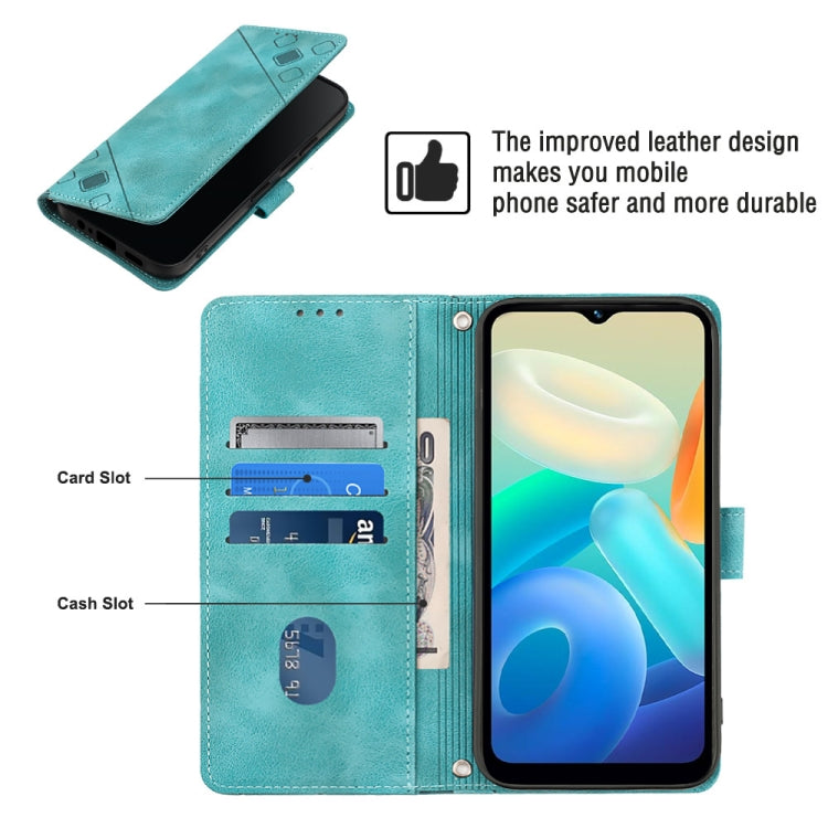 For vivo Y02s Skin-feel Embossed Leather Phone Case