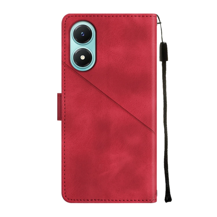For vivo Y02s Skin-feel Embossed Leather Phone Case