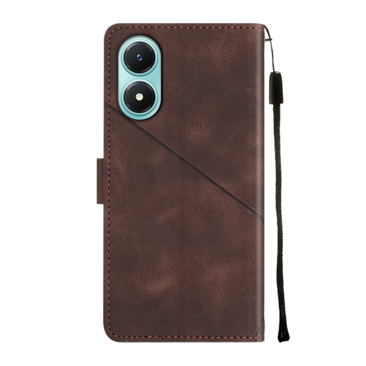 For vivo Y02s Skin-feel Embossed Leather Phone Case