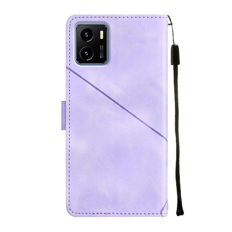 For vivo Y15s 2021 / Y15a Skin-feel Embossed Leather Phone Case