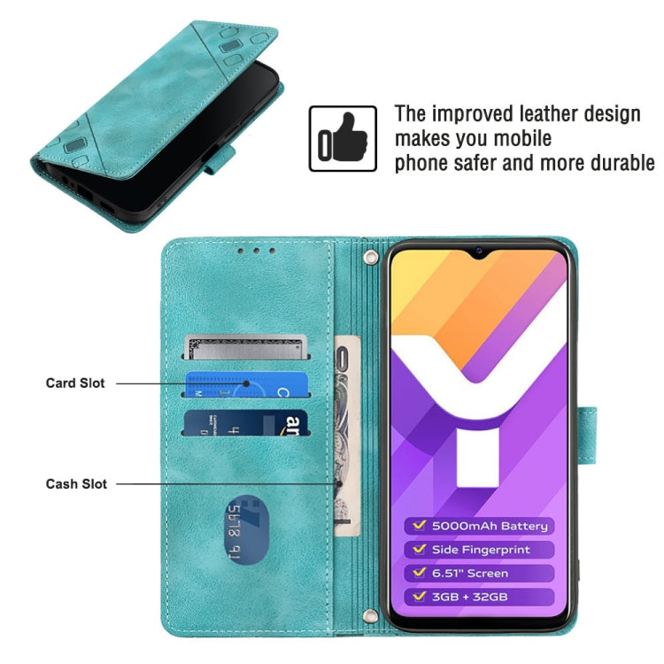For vivo Y15s 2021 / Y15a Skin-feel Embossed Leather Phone Case