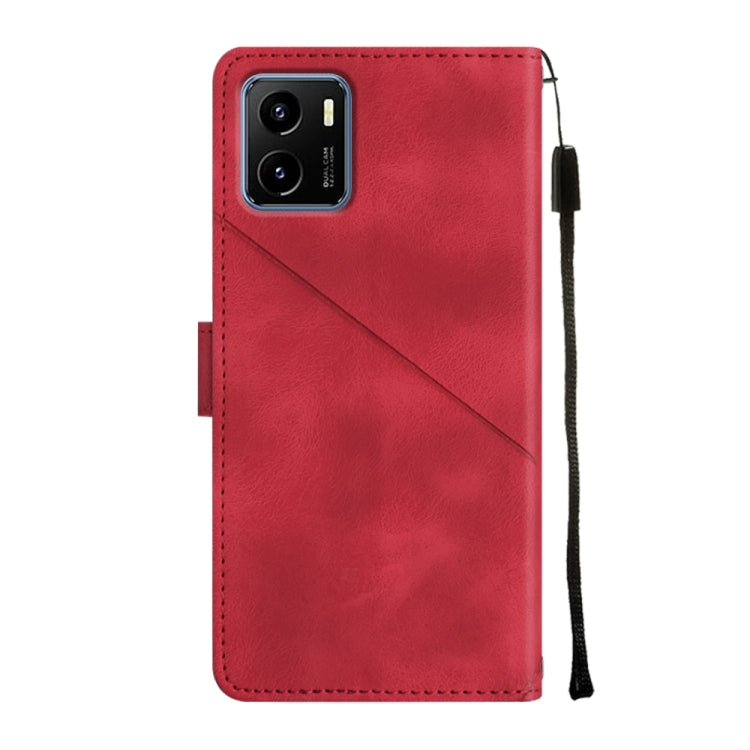 For vivo Y15s 2021 / Y15a Skin-feel Embossed Leather Phone Case