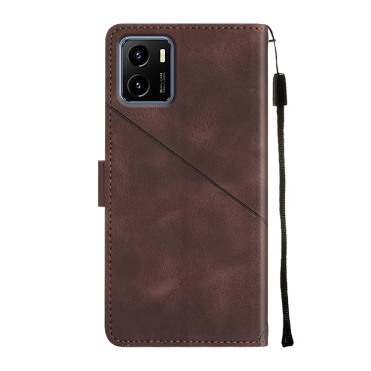 For vivo Y15s 2021 / Y15a Skin-feel Embossed Leather Phone Case