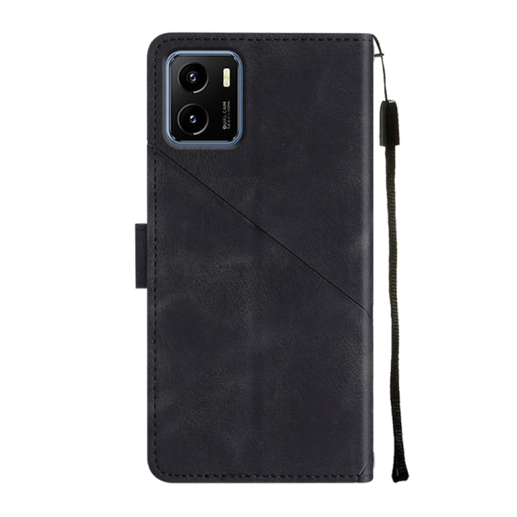For vivo Y15s 2021 / Y15a Skin-feel Embossed Leather Phone Case