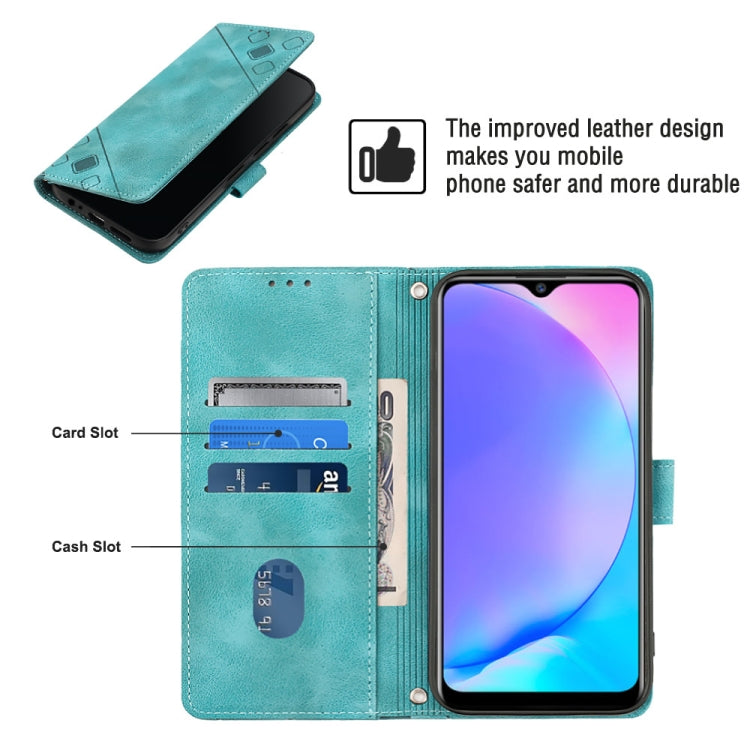 For vivo Y17 / Y15 / Y12 / U10 / Y11 / Y3 Skin-feel Embossed Leather Phone Case