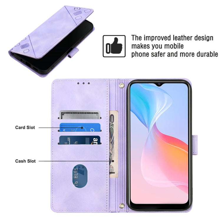 For vivo Y21 2021 / Y33s / Y21s Skin-feel Embossed Leather Phone Case