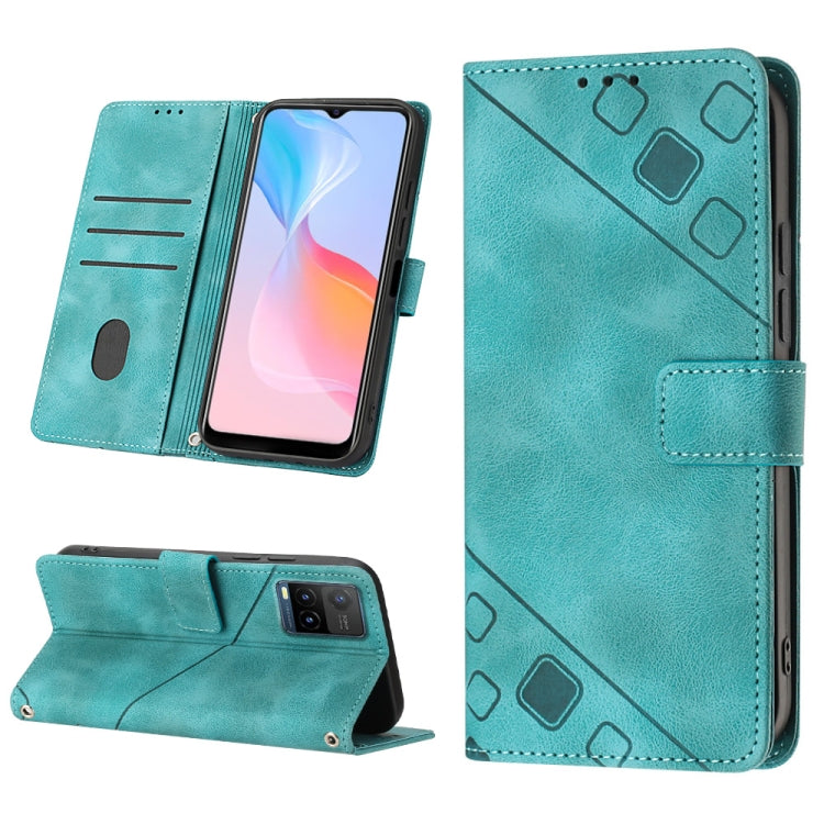 For vivo Y21 2021 / Y33s / Y21s Skin-feel Embossed Leather Phone Case