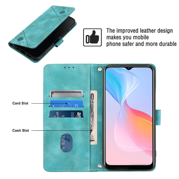 For vivo Y21 2021 / Y33s / Y21s Skin-feel Embossed Leather Phone Case
