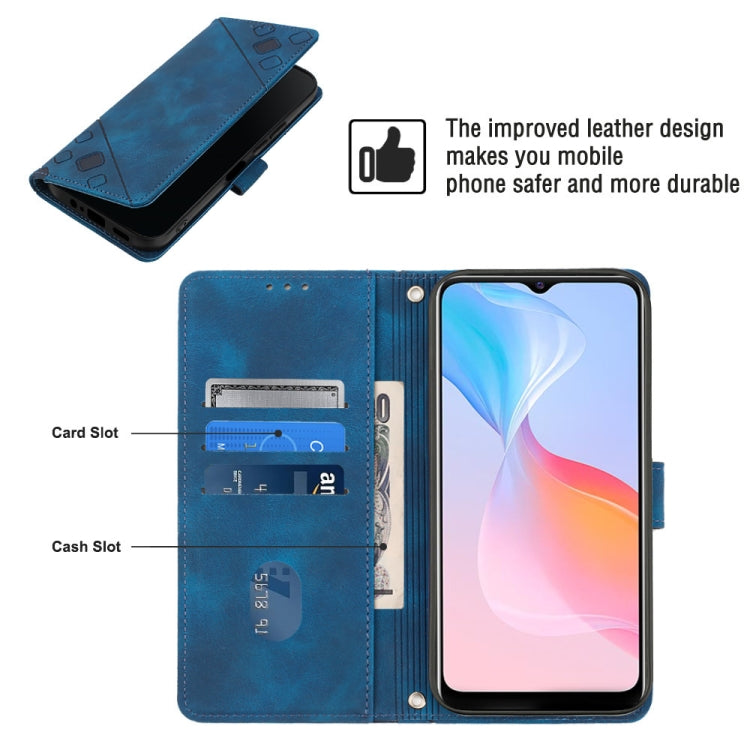 For vivo Y21 2021 / Y33s / Y21s Skin-feel Embossed Leather Phone Case