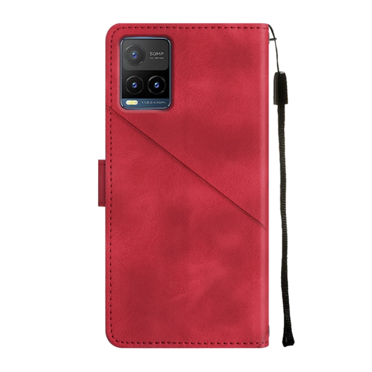For vivo Y21 2021 / Y33s / Y21s Skin-feel Embossed Leather Phone Case