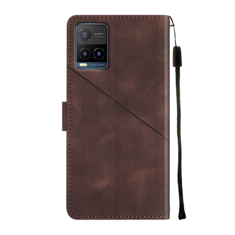 For vivo Y21 2021 / Y33s / Y21s Skin-feel Embossed Leather Phone Case