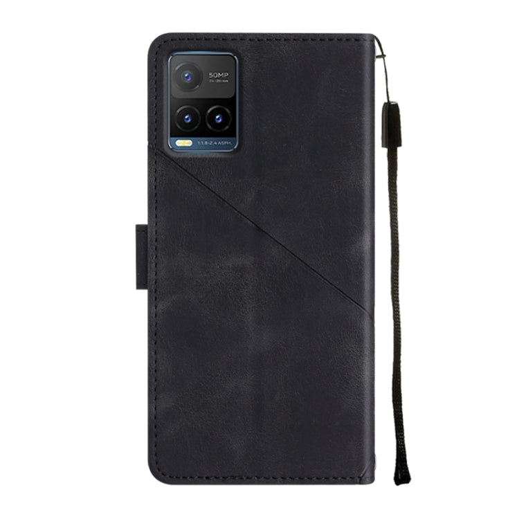 For vivo Y21 2021 / Y33s / Y21s Skin-feel Embossed Leather Phone Case