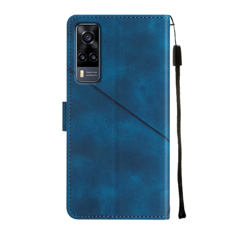 For vivo Y51 2020 / Y31 2021 / Y51a / Y53s 4G Skin-feel Embossed Leather Phone Case