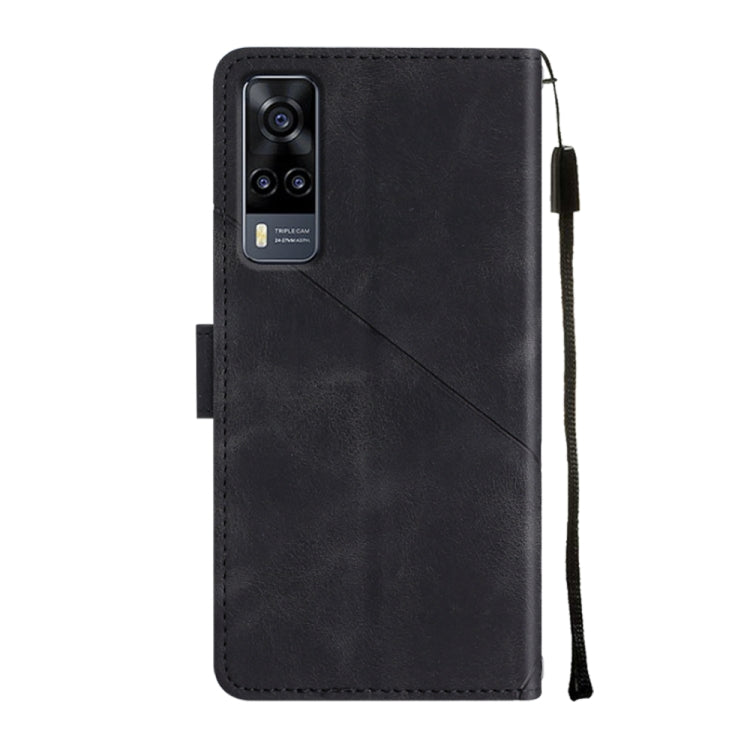 For vivo Y51 2020 / Y31 2021 / Y51a / Y53s 4G Skin-feel Embossed Leather Phone Case