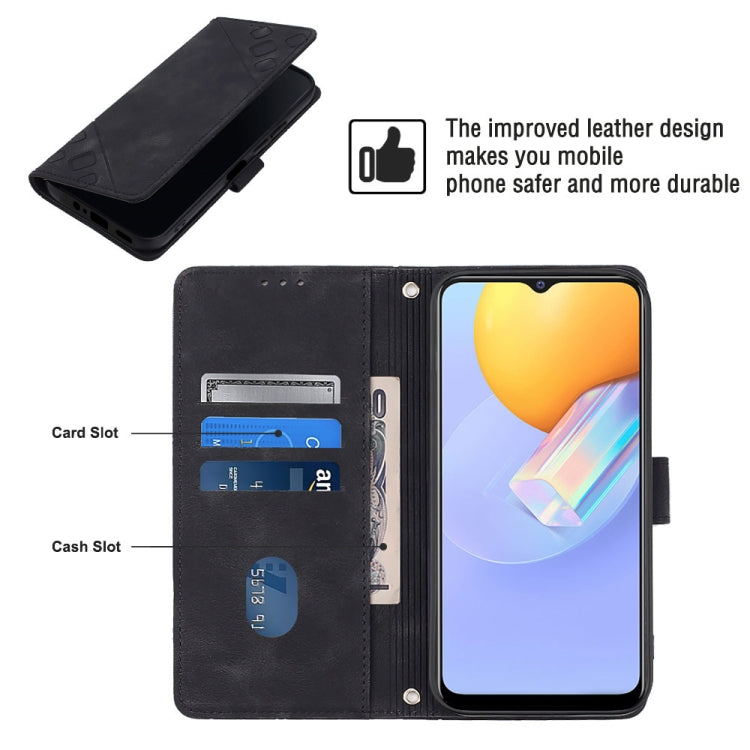 For vivo Y51 2020 / Y31 2021 / Y51a / Y53s 4G Skin-feel Embossed Leather Phone Case