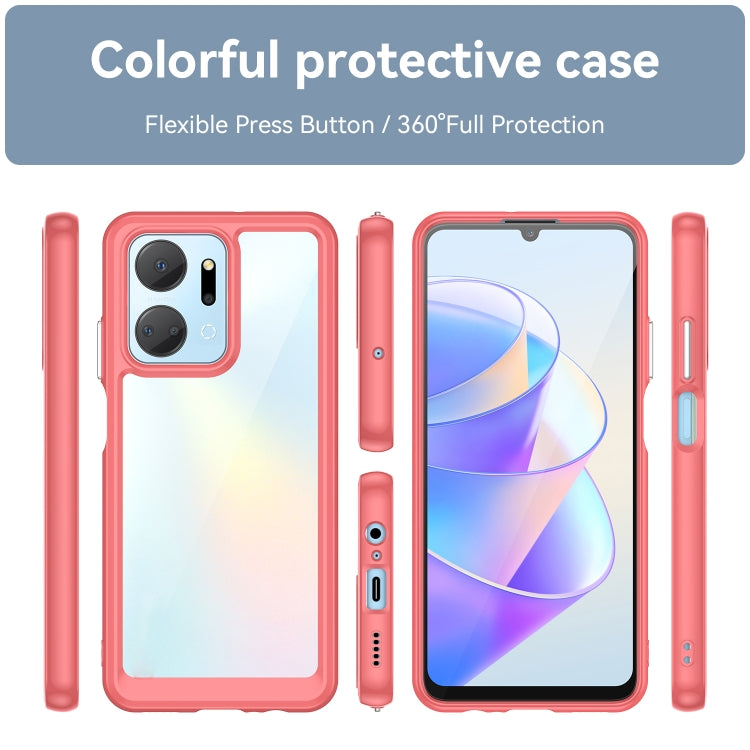 For Honor X7A Colorful Series Acrylic + TPU Phone Case