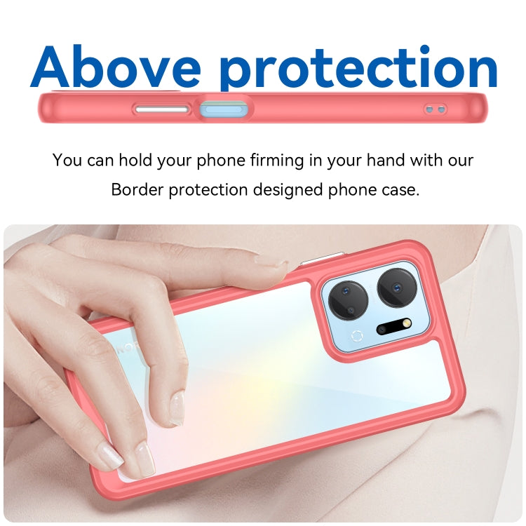 For Honor X7A Colorful Series Acrylic + TPU Phone Case