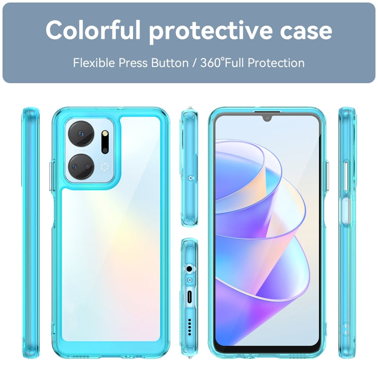 For Honor X7A Colorful Series Acrylic + TPU Phone Case