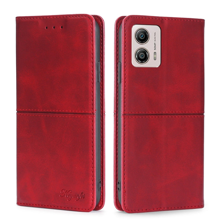 For Motorola Moto G53 5G/G13 4G/G23 4G Cow Texture Magnetic Horizontal Flip Leather Phone Case