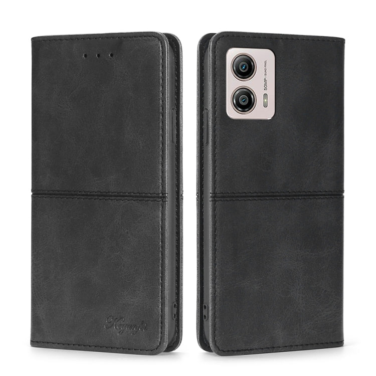 For Motorola Moto G53 5G/G13 4G/G23 4G Cow Texture Magnetic Horizontal Flip Leather Phone Case