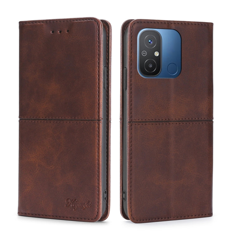 For Xiaomi Redmi 12C 4G Cow Texture Magnetic Horizontal Flip Leather Phone Case
