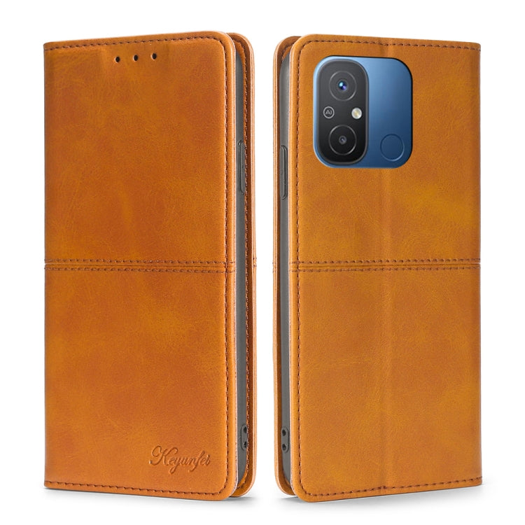 For Xiaomi Redmi 12C 4G Cow Texture Magnetic Horizontal Flip Leather Phone Case