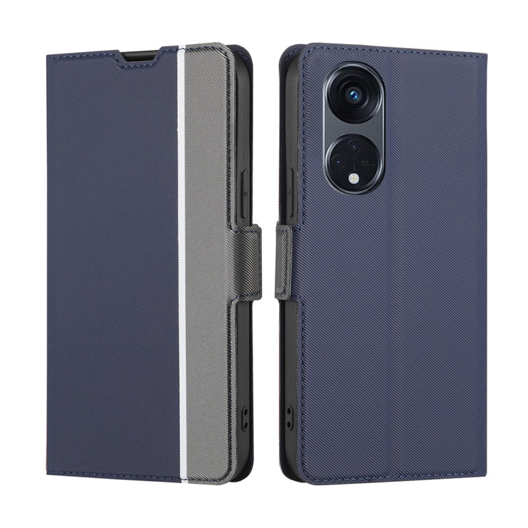 For OPPO Reno8 T 5G/A1 Pro 5G Twill Texture Side Buckle Leather Phone Case