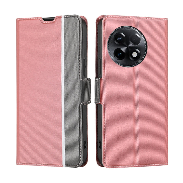 For OnePlus Ace 2/11R Twill Texture Side Buckle Leather Phone Case