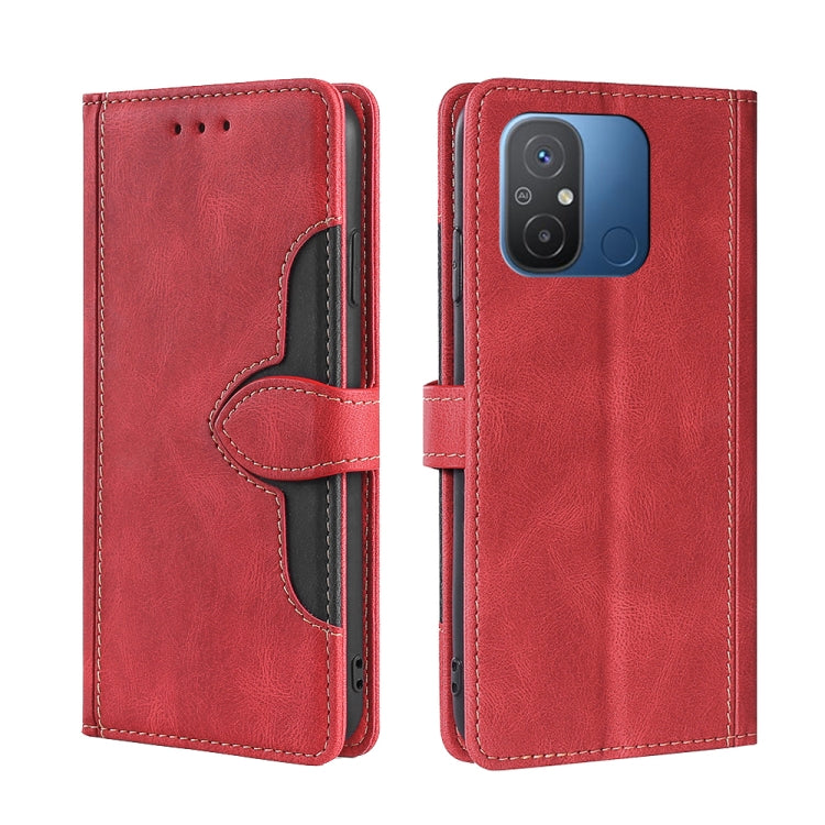 For Xiaomi Redmi 12C 4G Skin Feel Magnetic Buckle Leather Phone Case