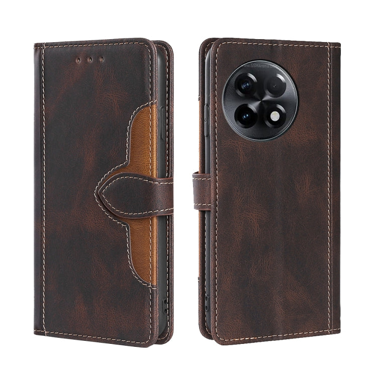 For OnePlus Ace 2/11R Skin Feel Magnetic Buckle Leather Phone Case