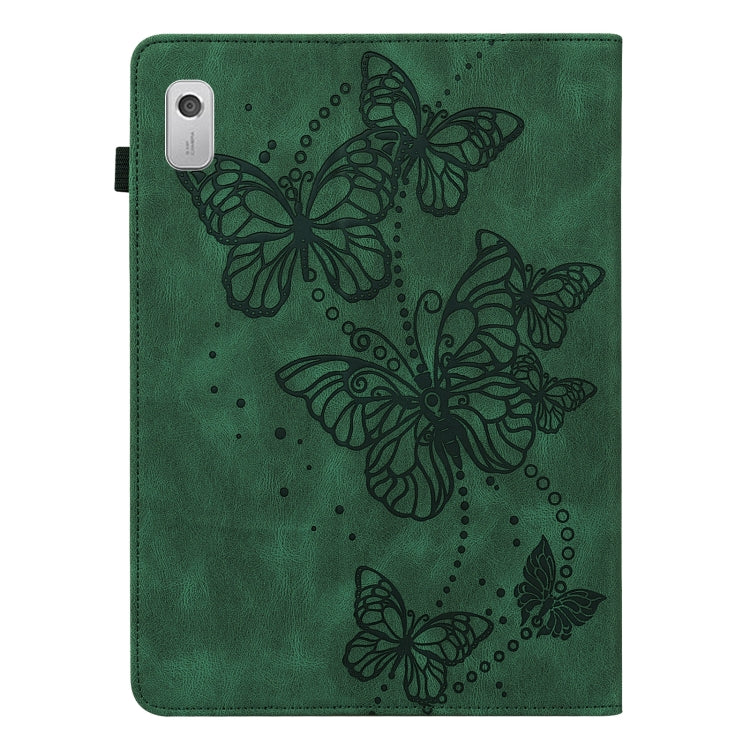 For Lenovo Tab M9 Embossed Butterfly Pattern Leather Tablet Case