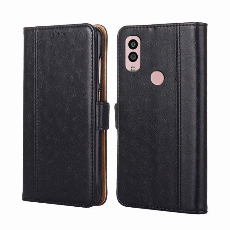 For Kyocera Android One S10 Ostrich Texture Flip Leather Phone Case