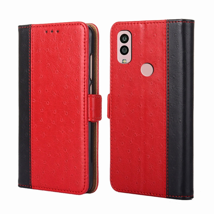 For Kyocera Android One S10 Ostrich Texture Flip Leather Phone Case
