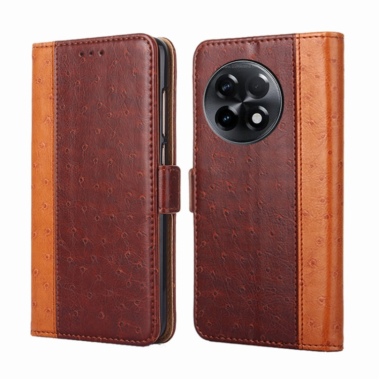 For OnePlus Ace 2/11R Ostrich Texture Flip Leather Phone Case