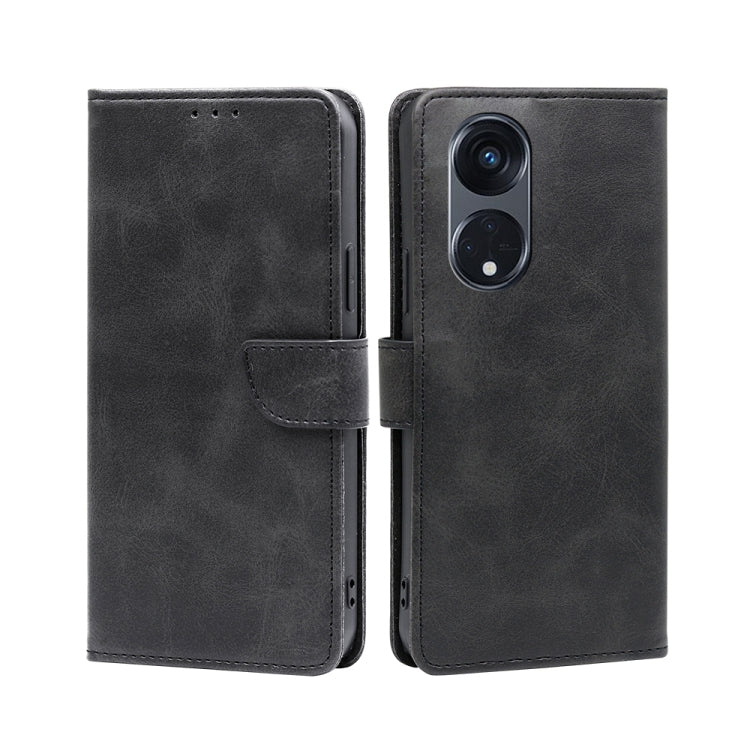 For OPPO Reno8 T 5G/A1 Pro 5G Calf Texture Buckle Flip Leather Phone Case