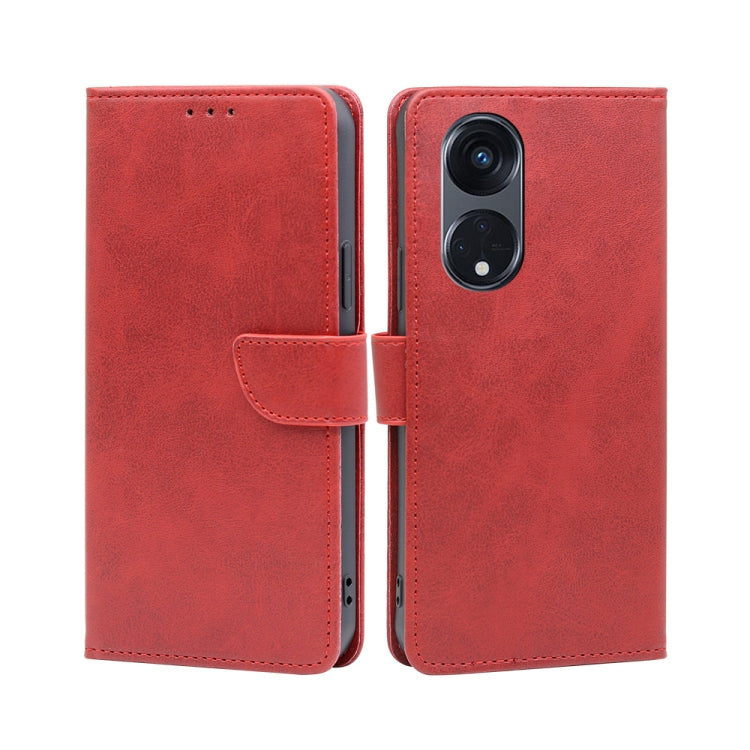 For OPPO Reno8 T 5G/A1 Pro 5G Calf Texture Buckle Flip Leather Phone Case