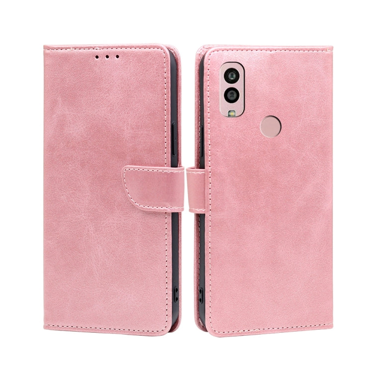 For Kyocera Android One S10 Calf Texture Buckle Flip Leather Phone Case