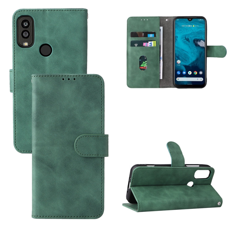 For Kyocera Android One S10 Skin Feel Magnetic Flip Leather Phone Case