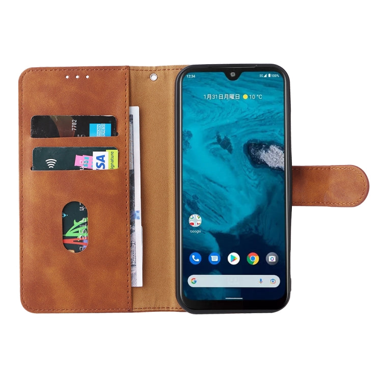 For Kyocera Android One S10 Skin Feel Magnetic Flip Leather Phone Case