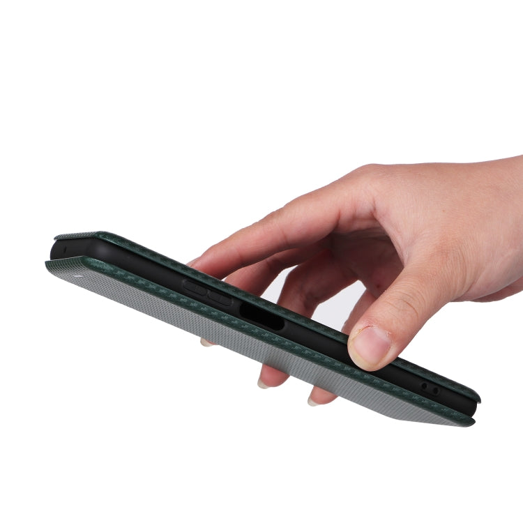 For Honor X7a Carbon Fiber Texture Flip Leather Phone Case