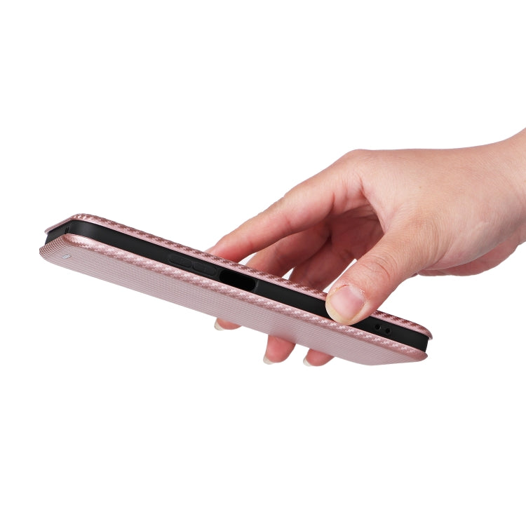 For Honor X8a Carbon Fiber Texture Flip Leather Phone Case